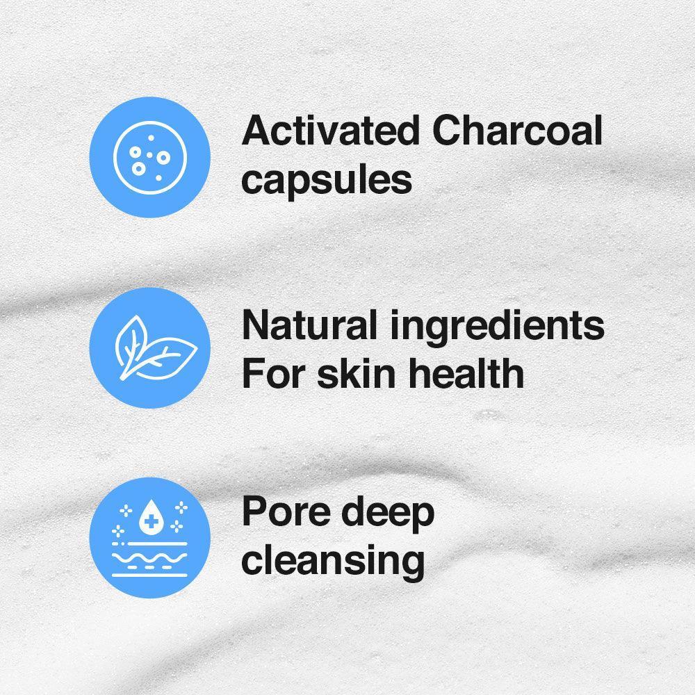 Lon.G CC Cleanser - Houtskool Capsule Gezichtsreiniger Diepe Reiniging - HallyuSkincare