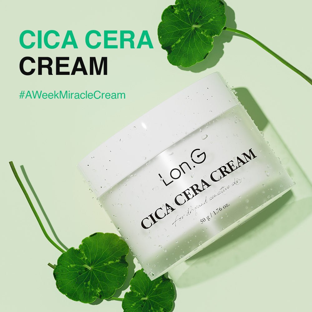 Lon.G Cica Ceramide Cream — Siliconenvrije Crème met Centella als Eerste Ingrediënt - HallyuSkincare