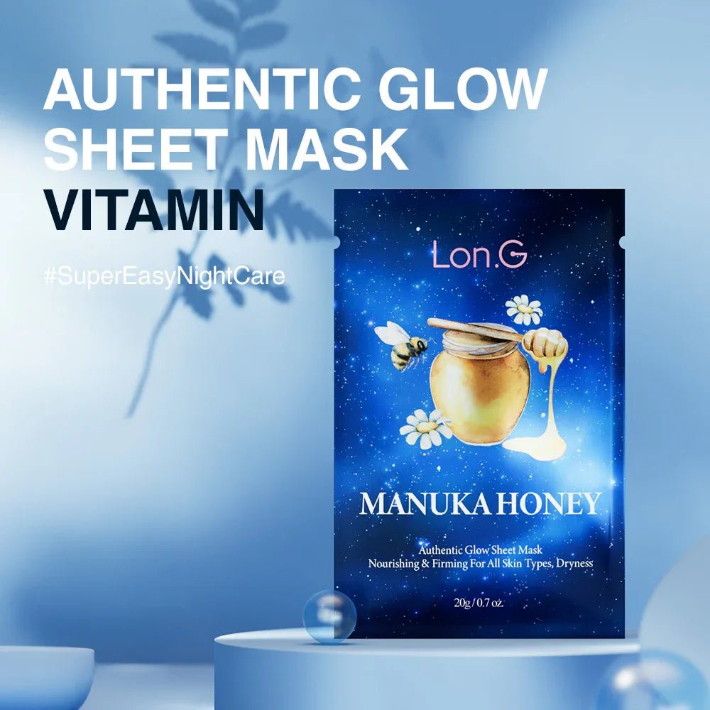 Lon.G Manuka Honey Sheet Mask - Voedend Honingmasker met Ceramide NP - HallyuSkincare