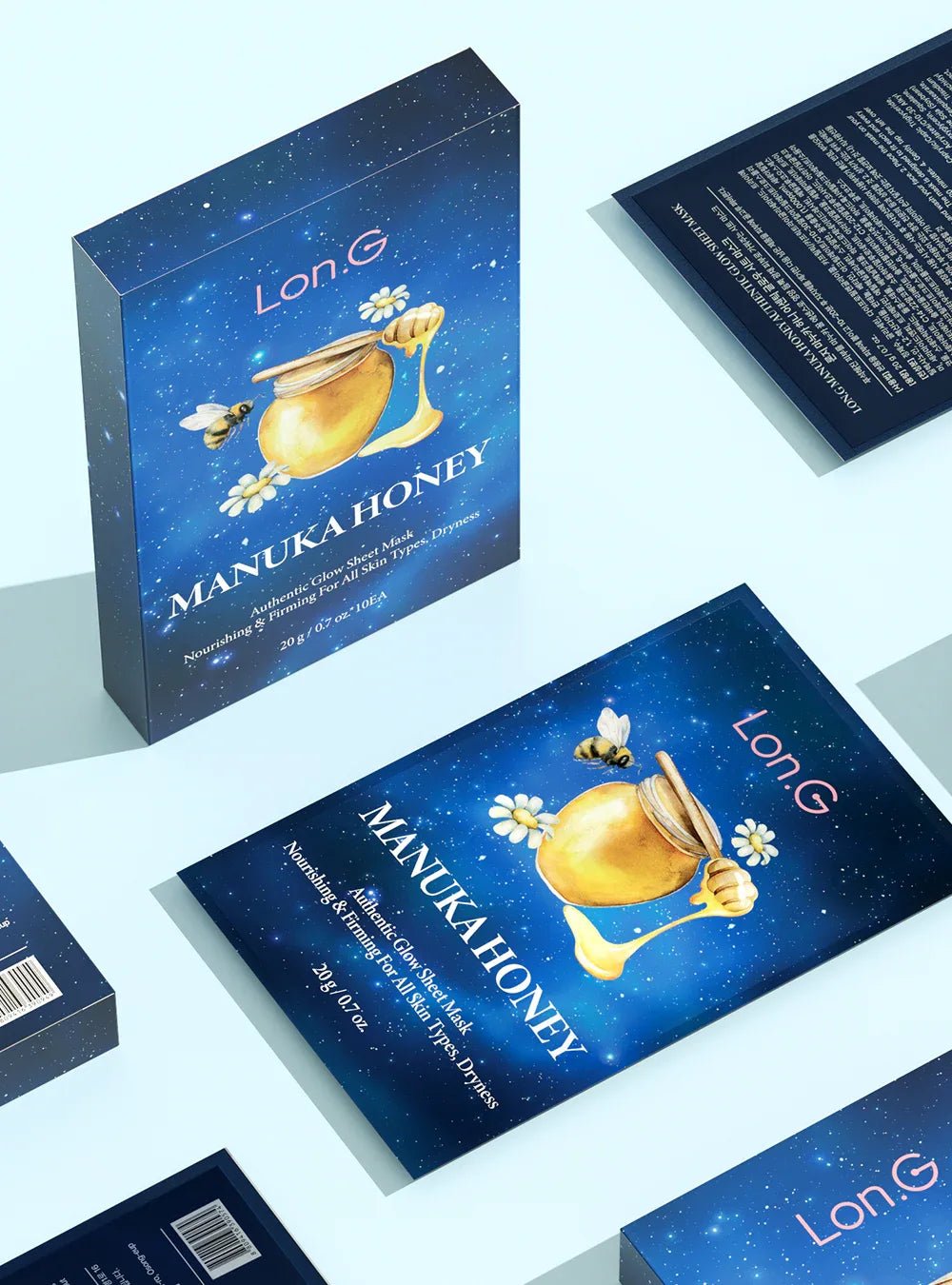 Lon.G Manuka Honey Sheet Mask - Voedend Honingmasker met Ceramide NP - HallyuSkincare