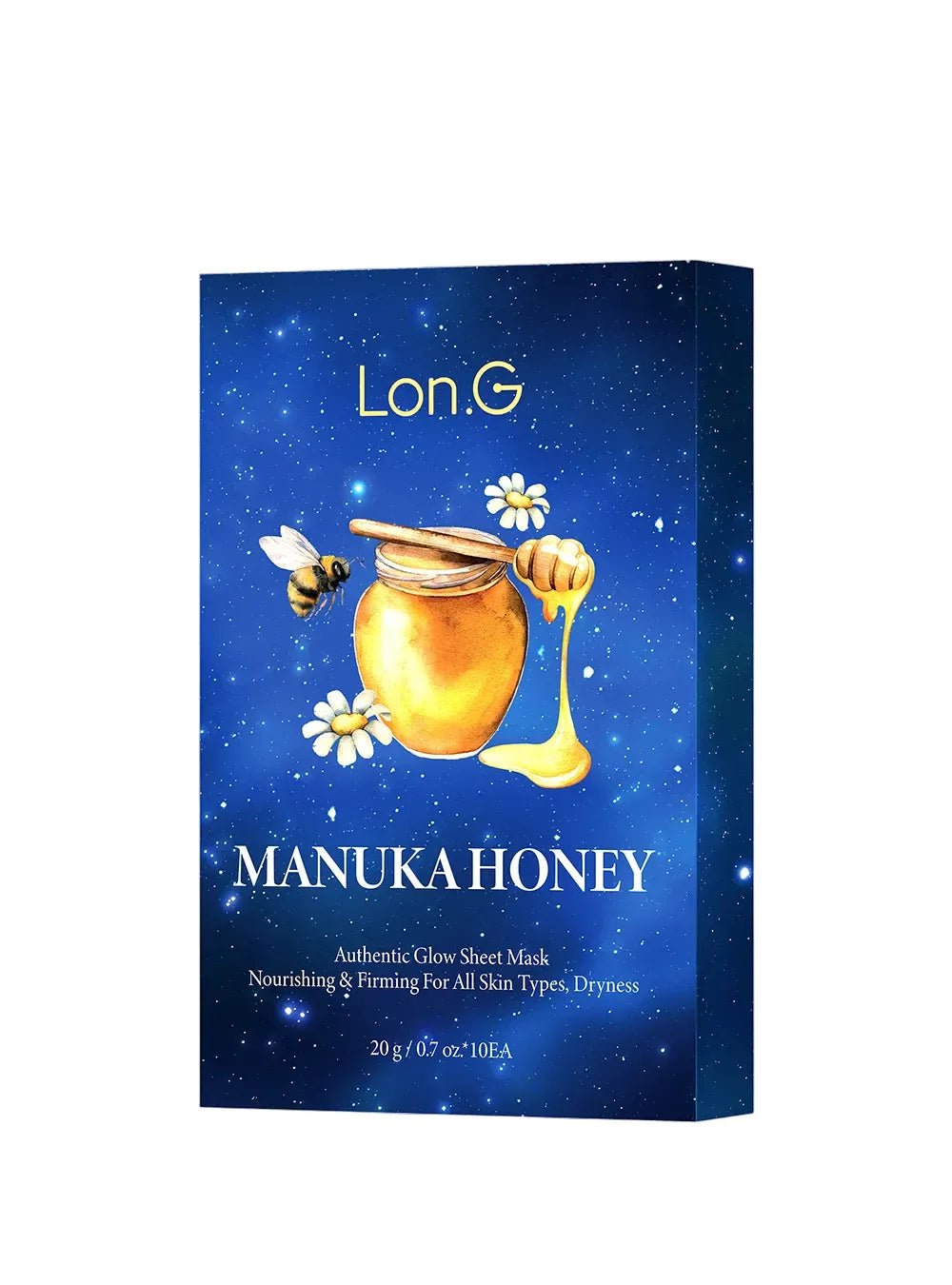 Lon.G Manuka Honey Sheet Mask - Voedend Honingmasker met Ceramide NP - HallyuSkincare