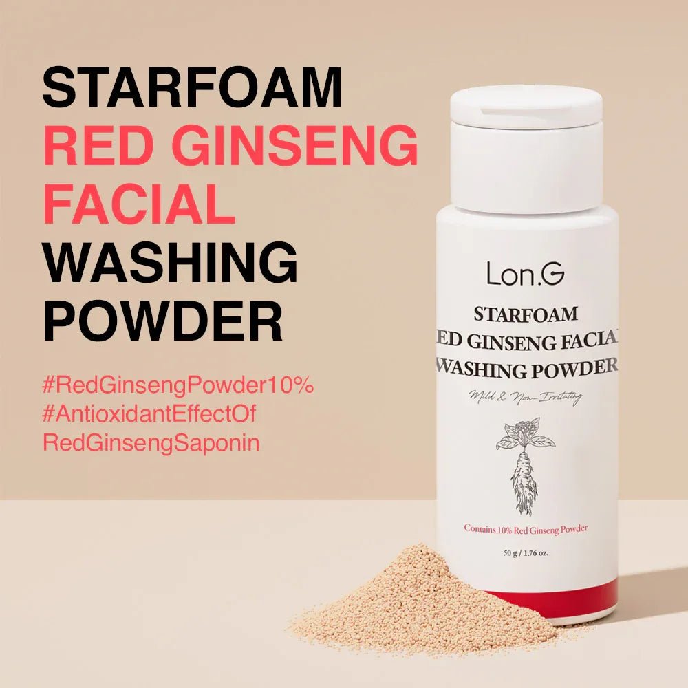 Lon.G Starfoam Red Ginseng - Anti - Aging Poeder Reiniger met Probiotica - HallyuSkincare